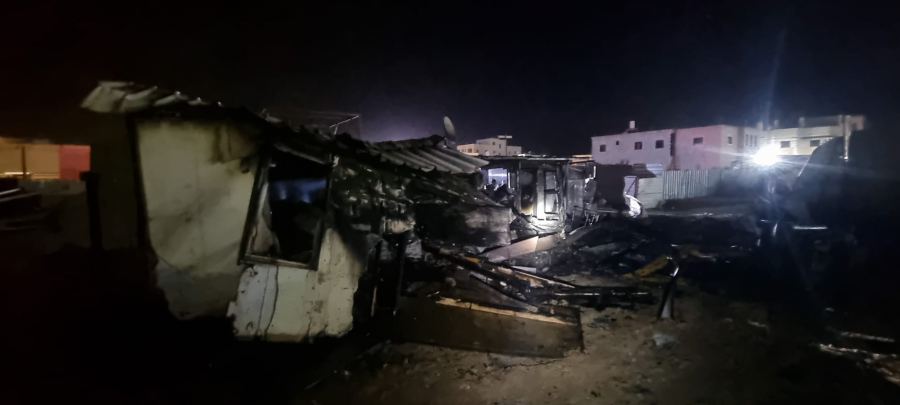 اندلاع حريق داخل مبنى في حي عرعرة النقب 